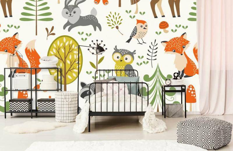 babykamer inspiratie behang