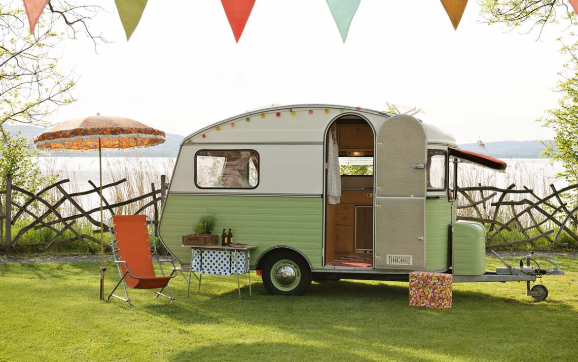 behang in caravan