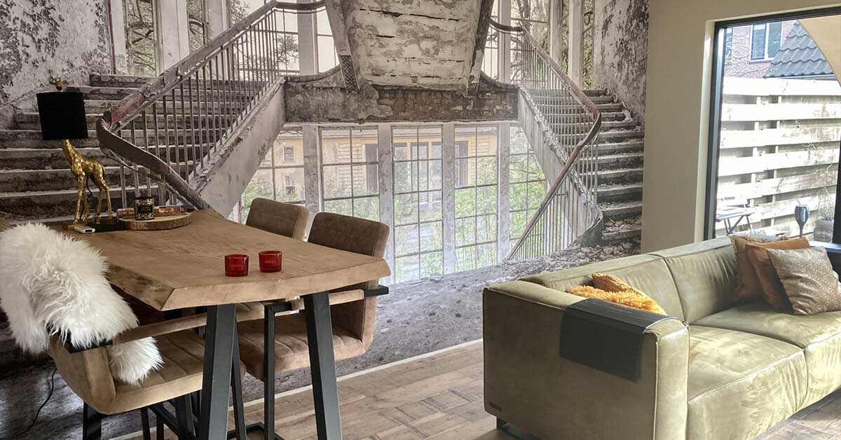 3D Fotobehang met gebouwen