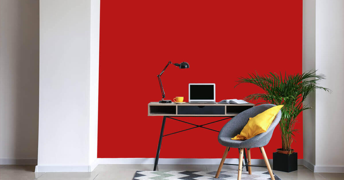 Effen rood fotobehang