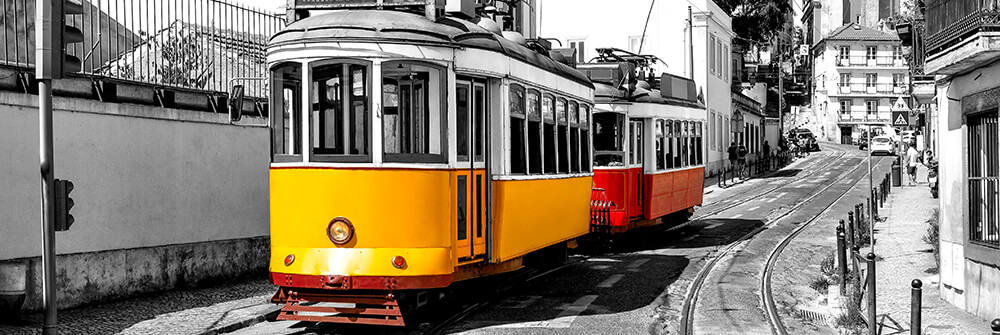 Fotobehang met trams Fotobehang met trams