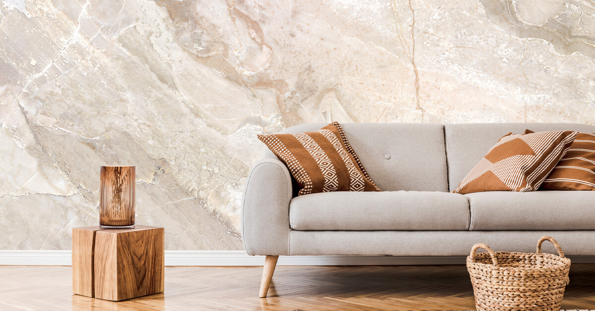 Beige fotobehang