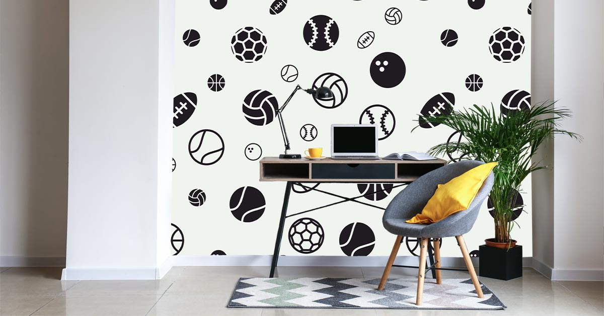 Sport behang - patronen