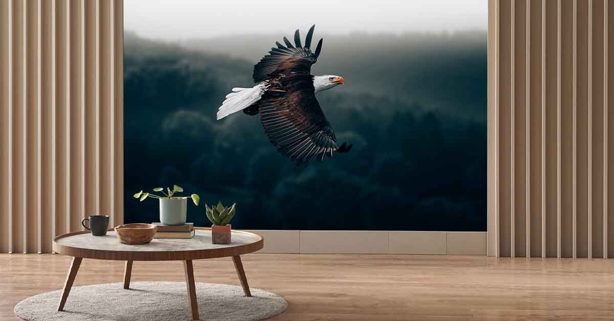 Behangpapier met roofdieren