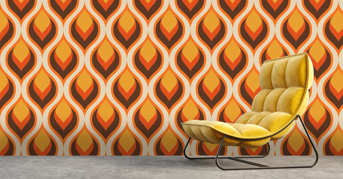Fotobehang van de seventies