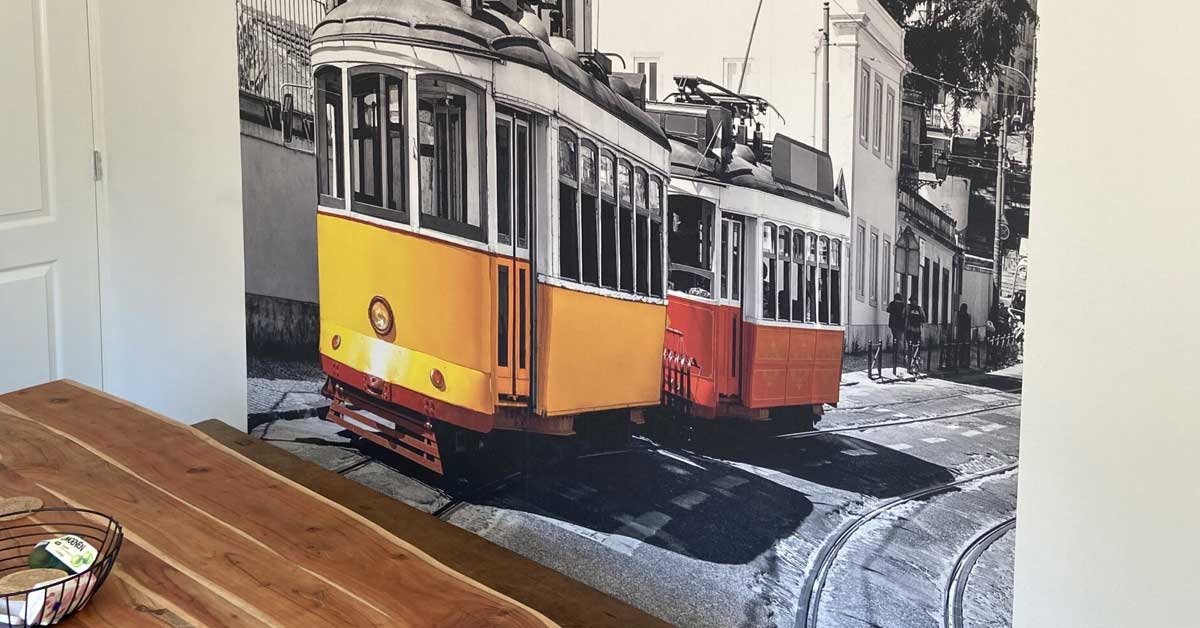 Fotobehang met trams