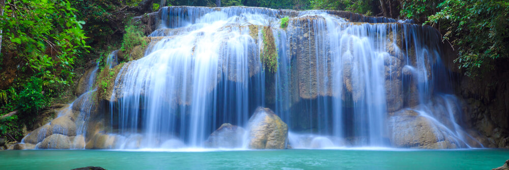 Fotobehang met een waterval Fotobehang met een waterval