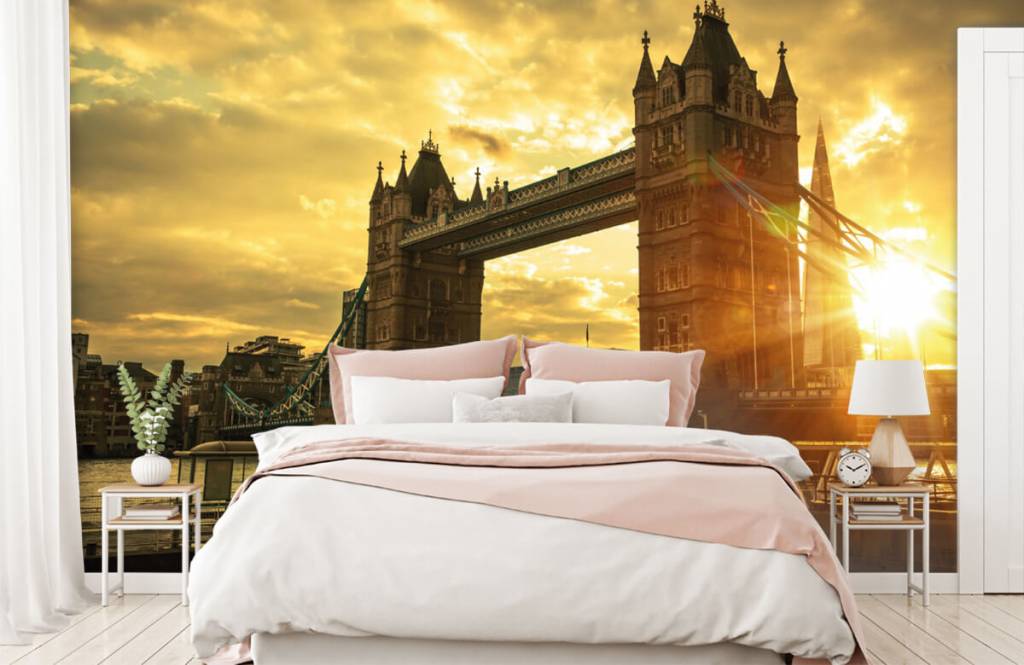 Steden behang - Londen Tower Bridge - Slaapkamer 2