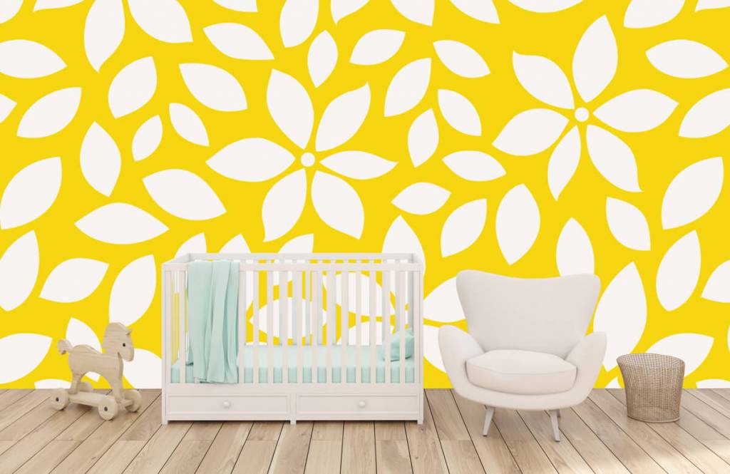 Overige - Geel bloemenpatroon - Babykamer 5