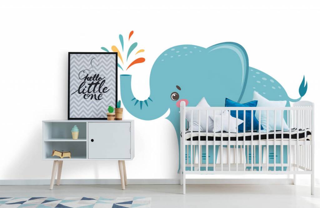 Olifanten - Vrolijke olifant - Babykamer 6