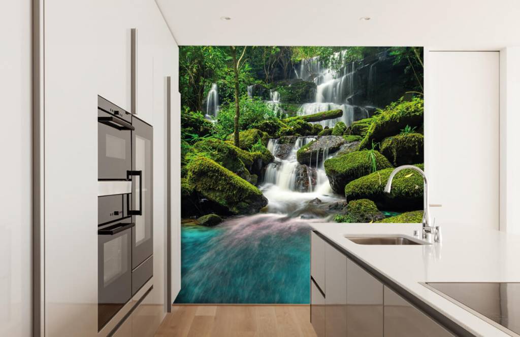 Watervallen - Waterval in een jungle - Hobbykamer 3