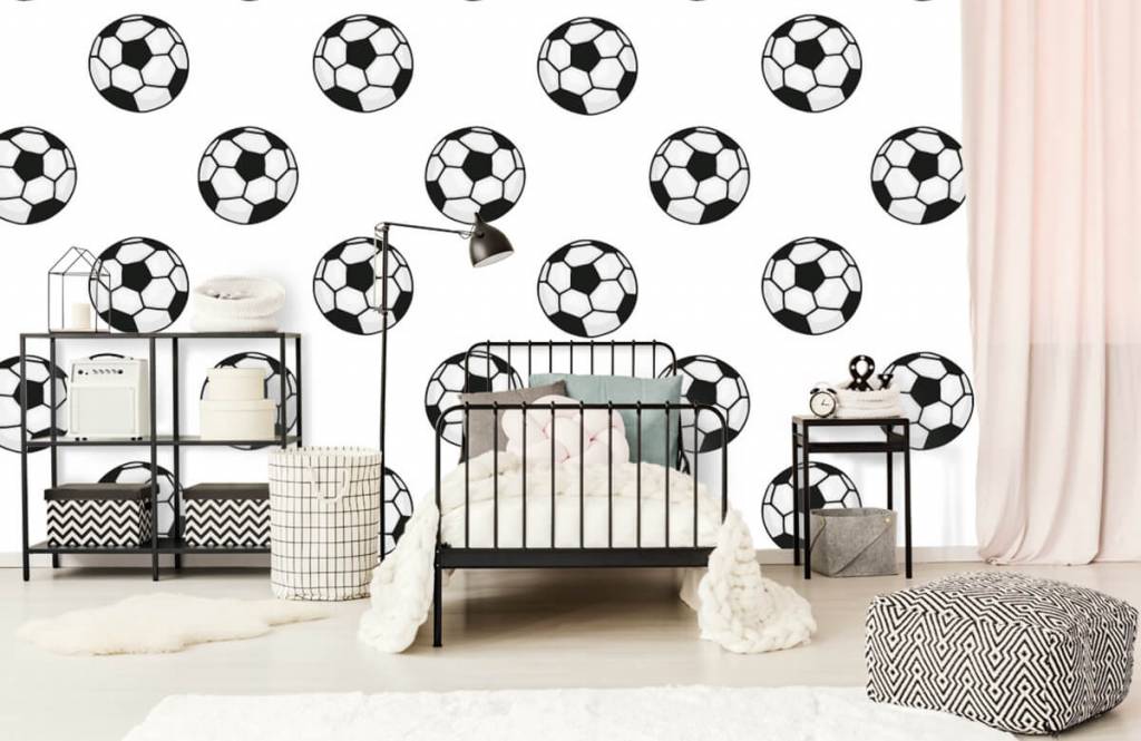 Voetbal behang - Behang met voetballen - Kinderkamer 1