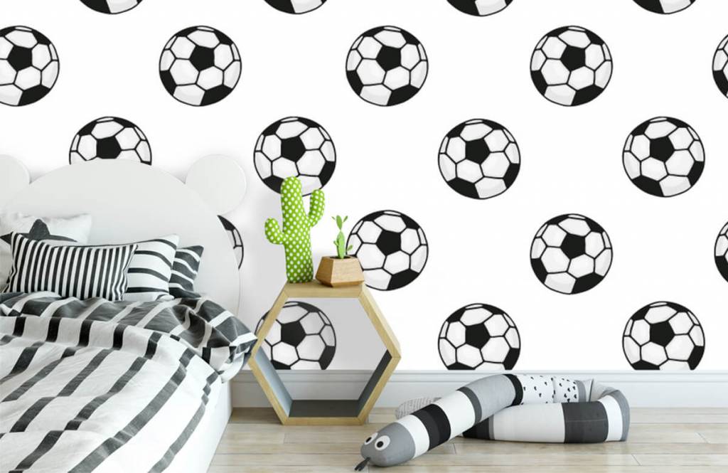 Voetbal behang - Behang met voetballen - Kinderkamer 2