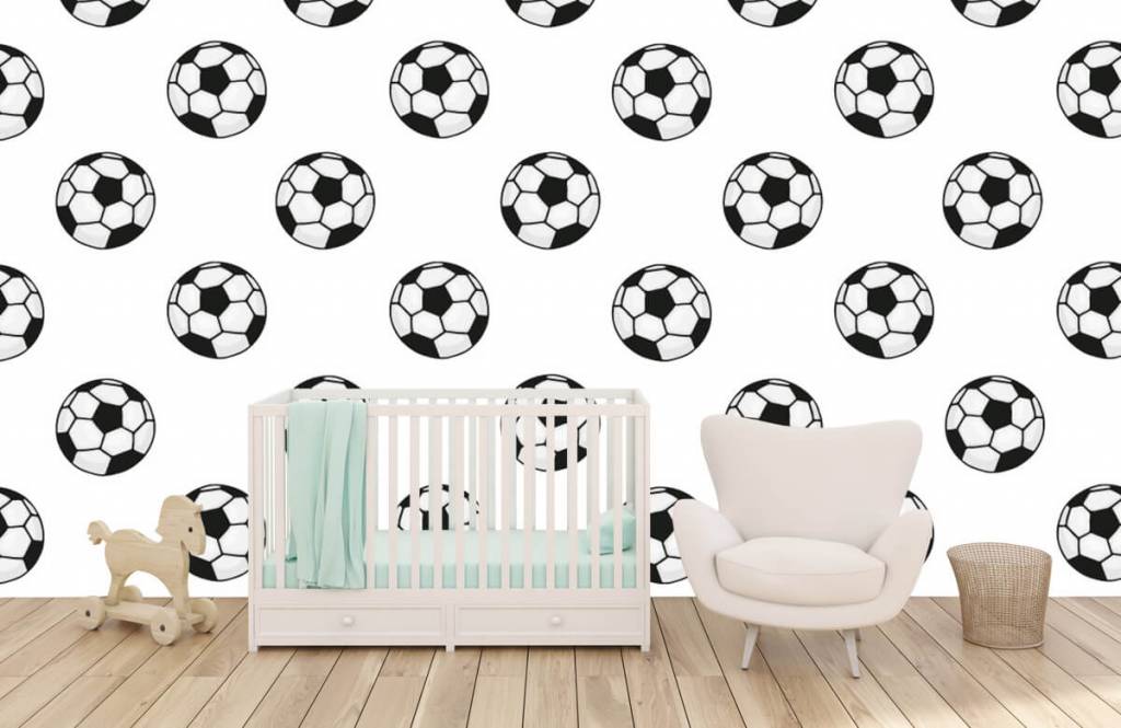 Voetbal behang - Behang met voetballen - Kinderkamer 4