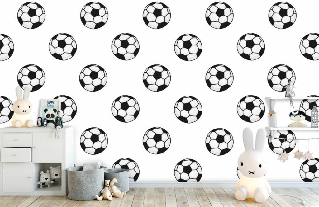 Voetbal behang - Behang met voetballen - Kinderkamer 5