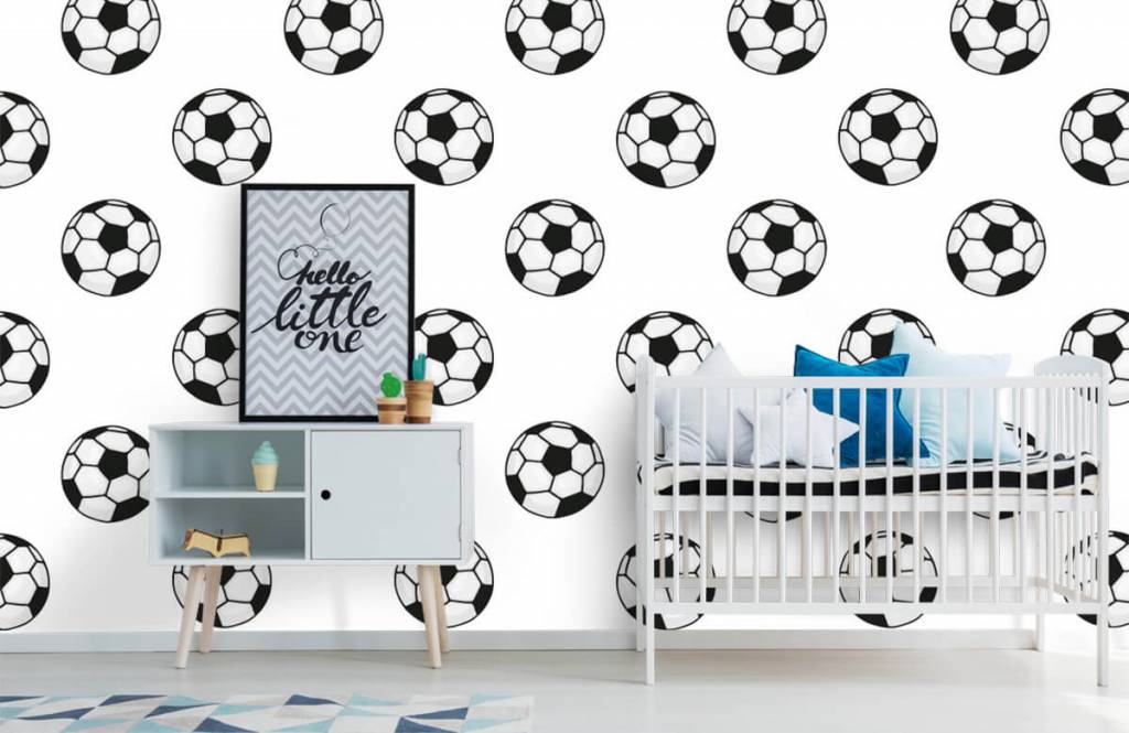 Voetbal behang - Behang met voetballen - Kinderkamer 6