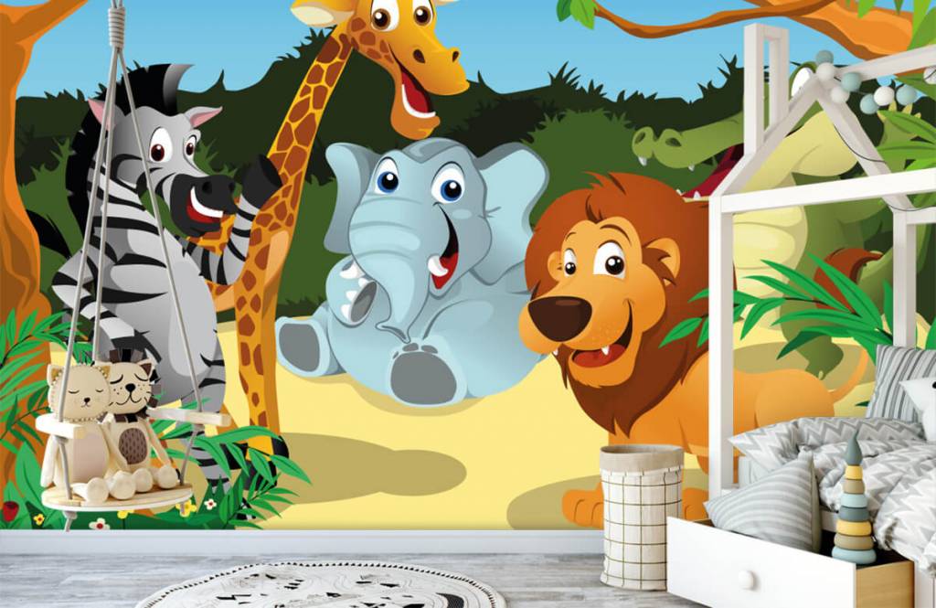 Safaridieren - Vrolijke wilde dieren - Kinderkamer 1