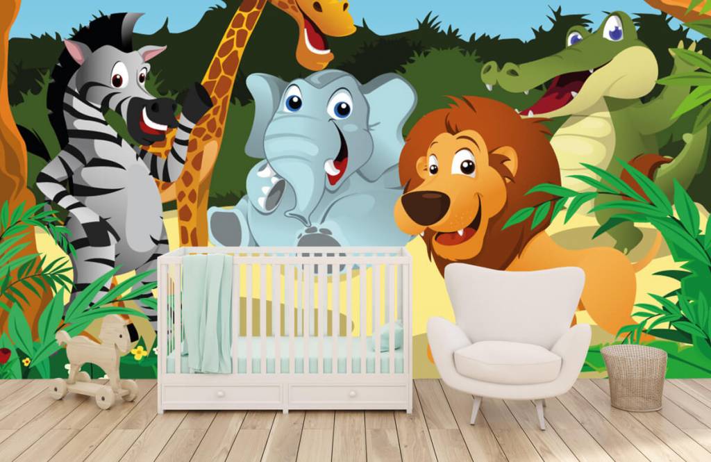 Safaridieren - Vrolijke wilde dieren - Kinderkamer 5