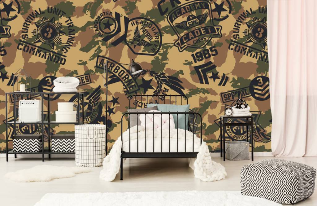 Overige - Camouflage met logo's  - Kinderkamer 1