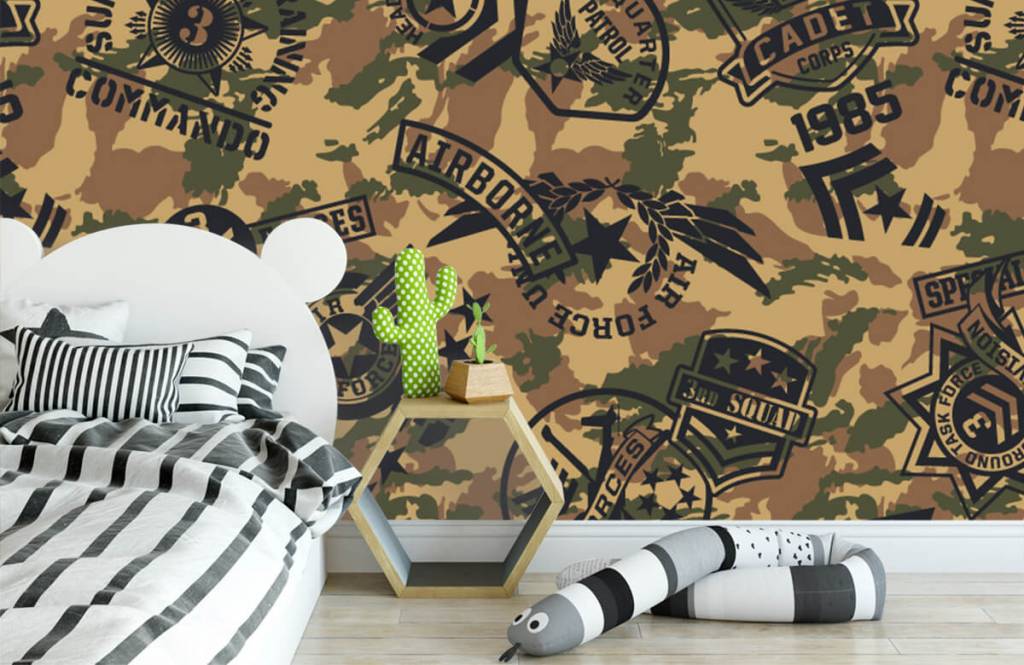 Overige - Camouflage met logo's  - Kinderkamer 2