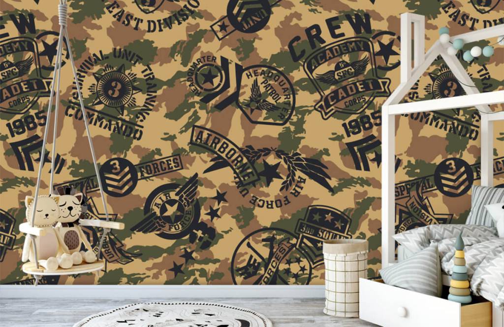 Overige - Camouflage met logo's  - Kinderkamer 3