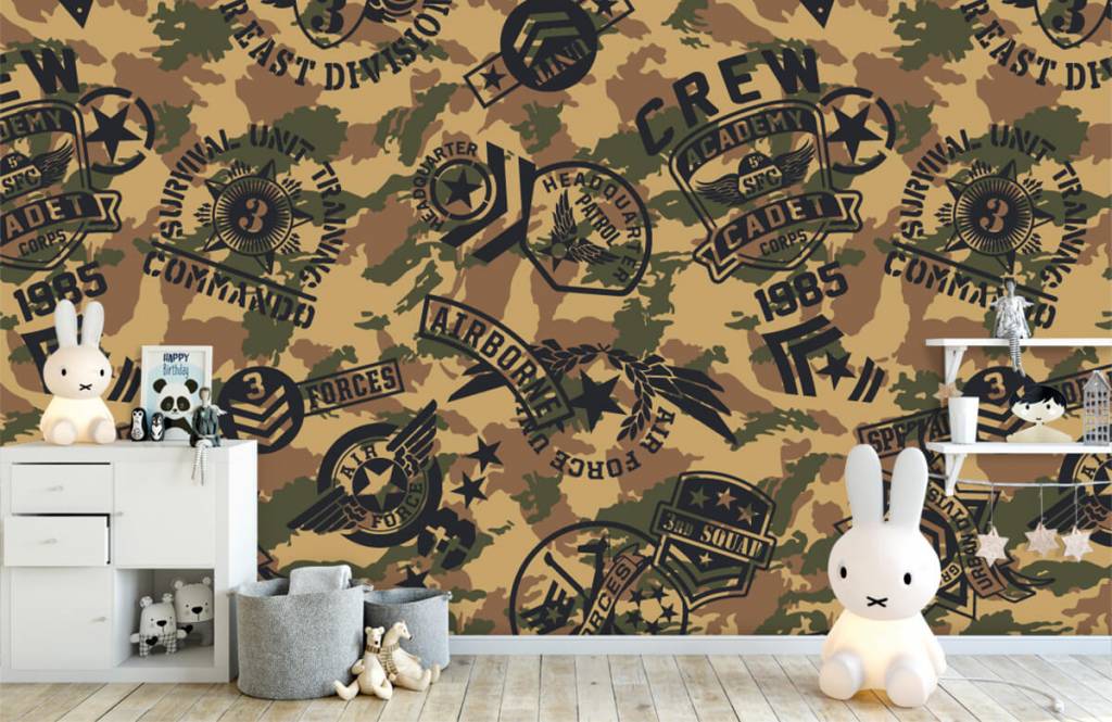 Overige - Camouflage met logo's  - Kinderkamer 4