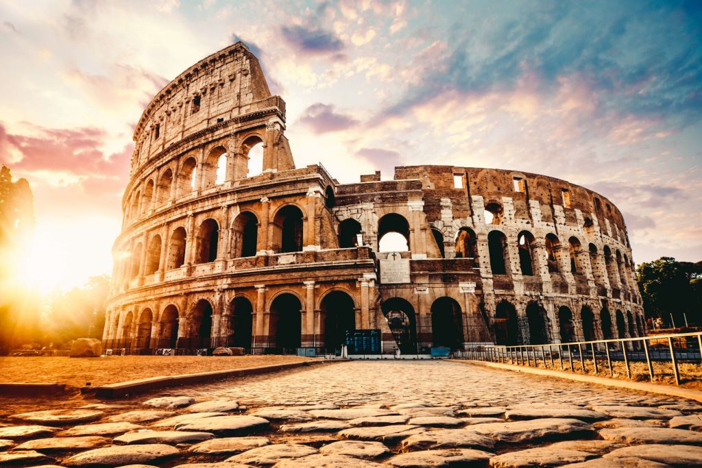 Zonsopgang bij het Colosseum