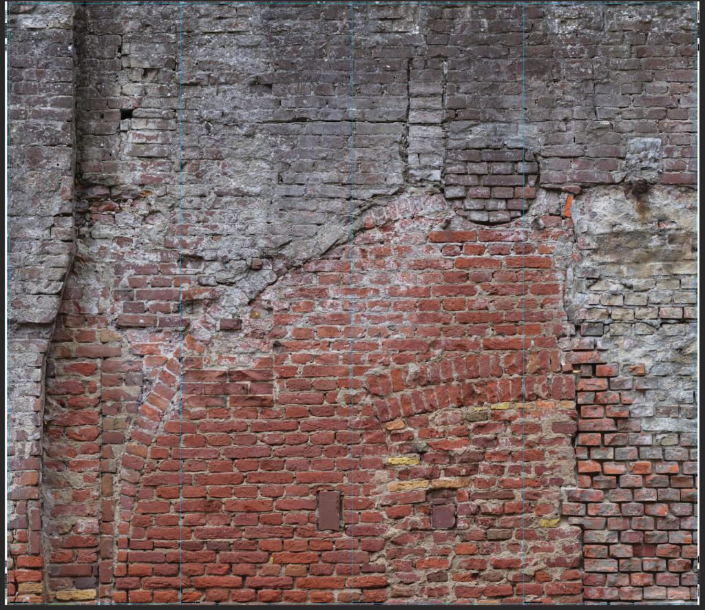 Oude herstelde stadsmuur - outlet - 310 x 270 cm