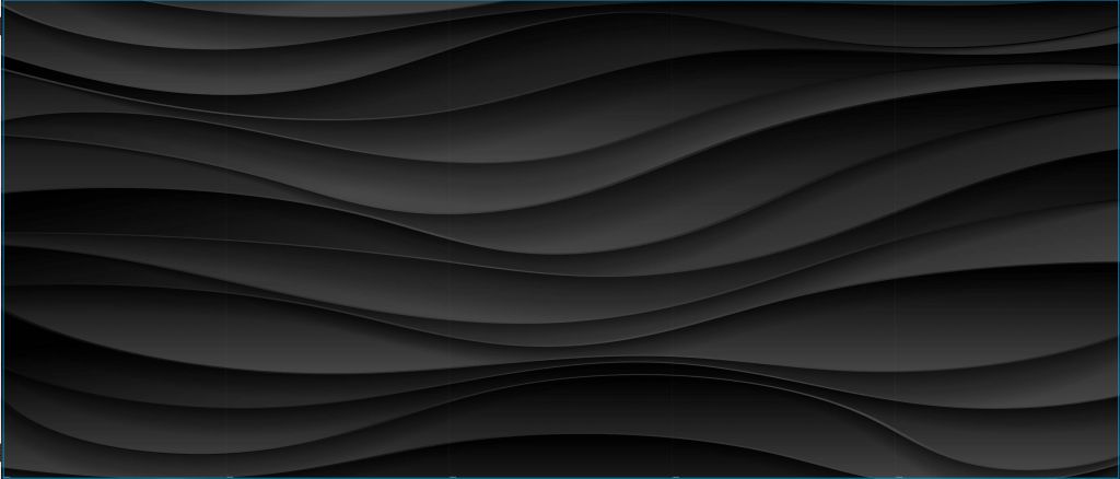 Zwarte golf lijnen - Outlet - 590 x 247 cm