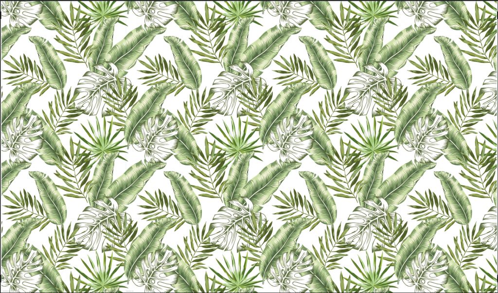 Tropische bladeren - Outlet - 458 x 265 cm