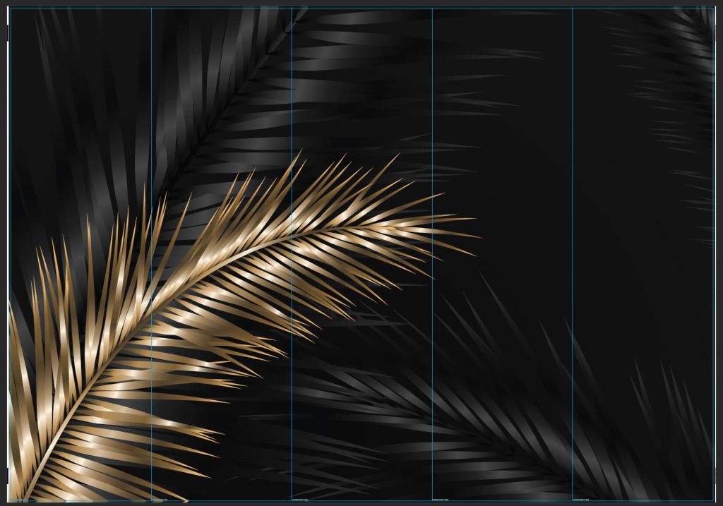Sierlijke palmbladeren - outlet - 360 x 250 cm
