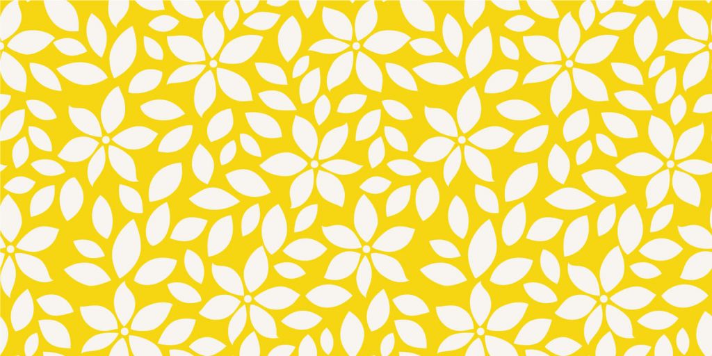 Geel bloemenpatroon