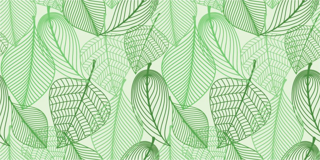 Groene getekende bladeren