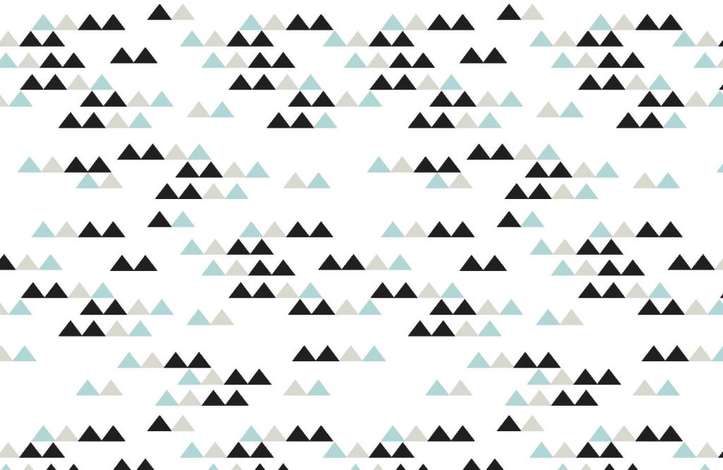 Behang met een driehoeken patroon