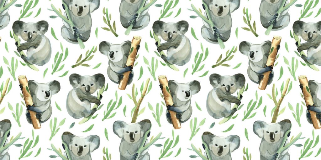Koala's op bamboe