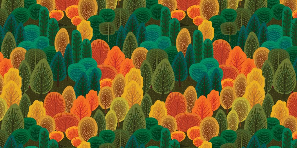 Kleurrijk bos patroon