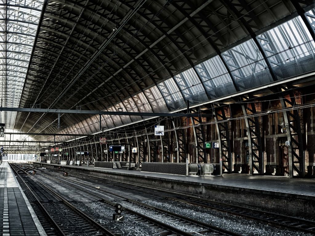 Een vroege morgen op het station