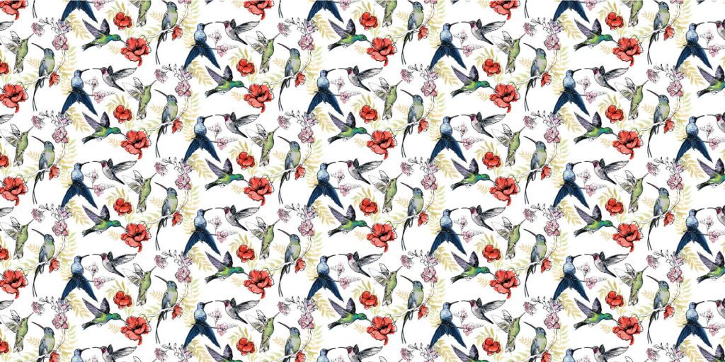 Bloemen en colibri’s