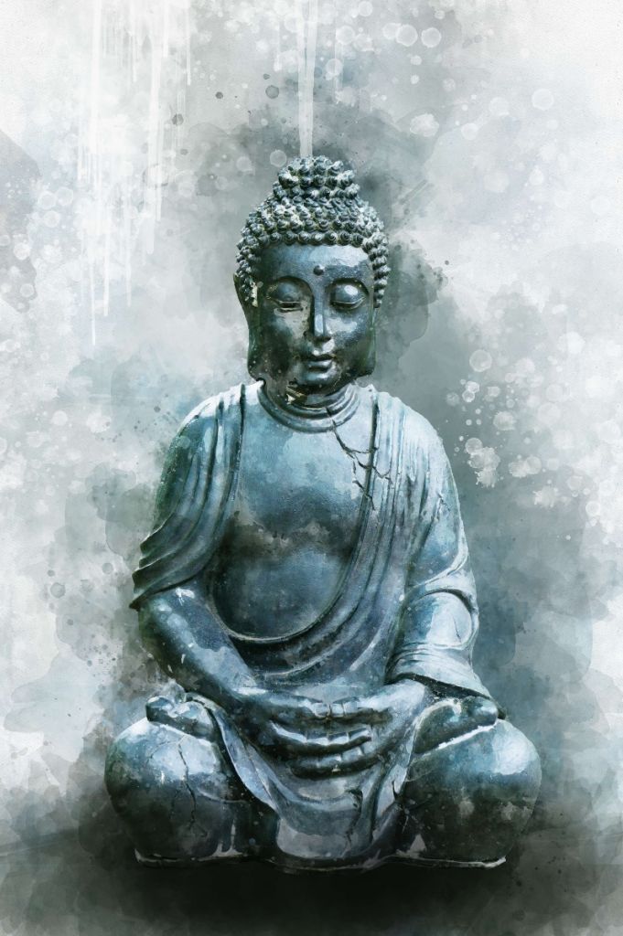 Boeddha waterverf