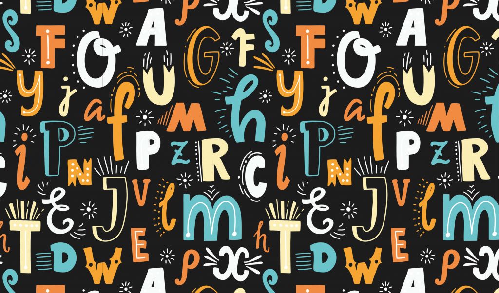 Gekleurde letters
