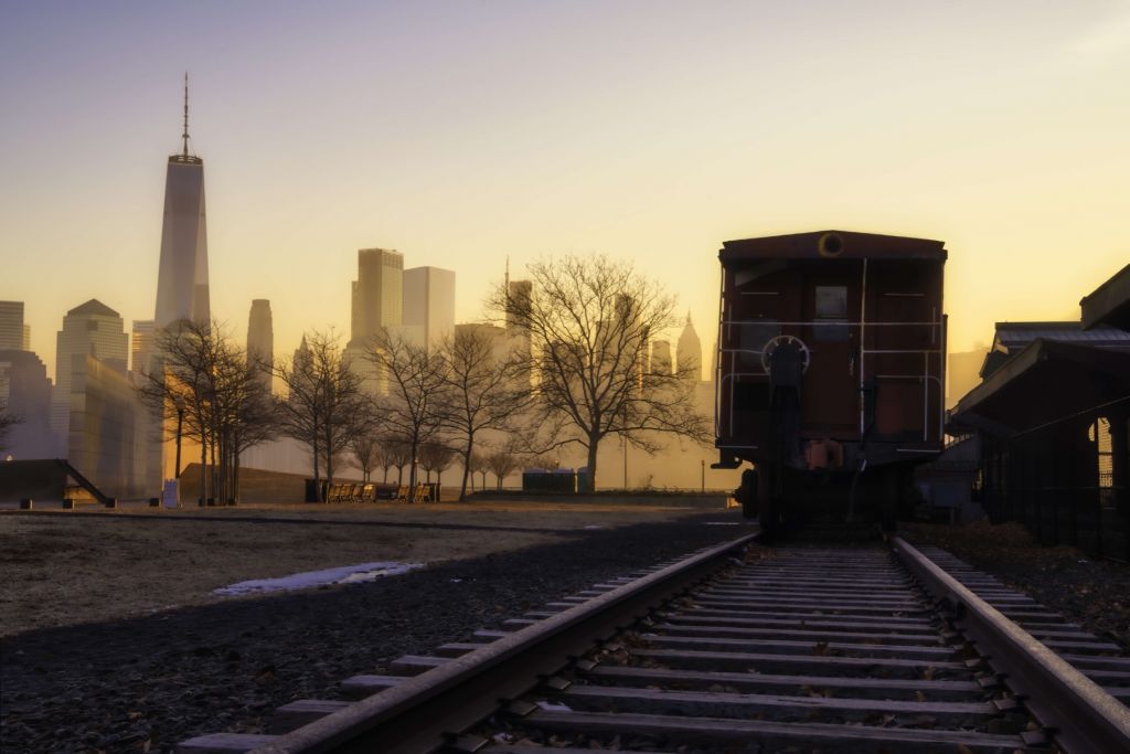 Spoor met wagon