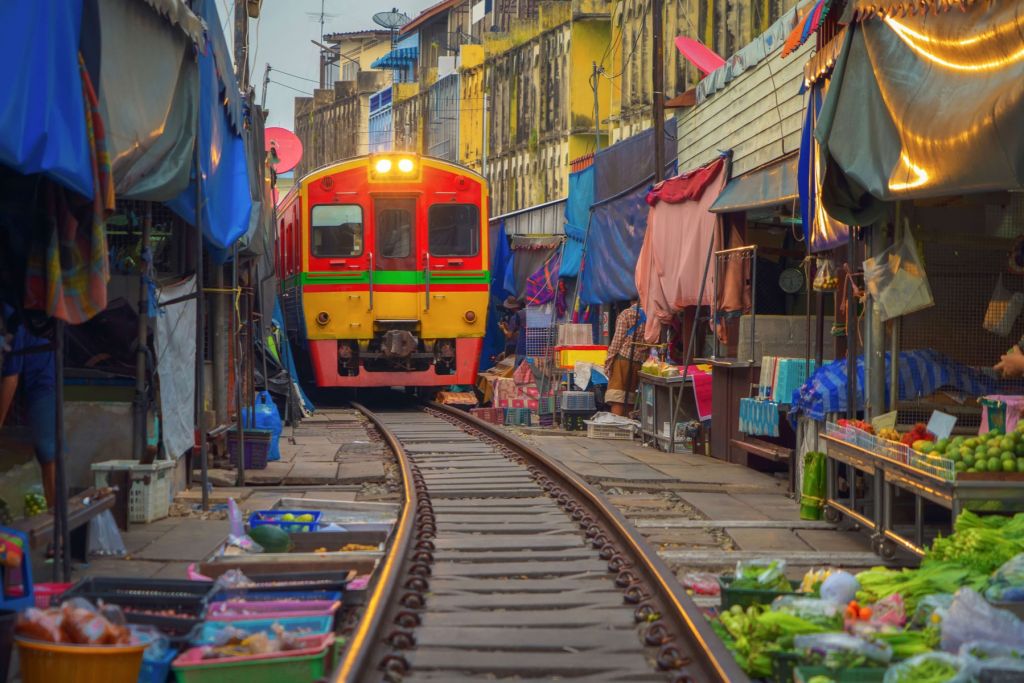 Trein op de markt