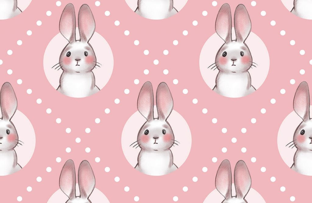Roze konijnen patroon
