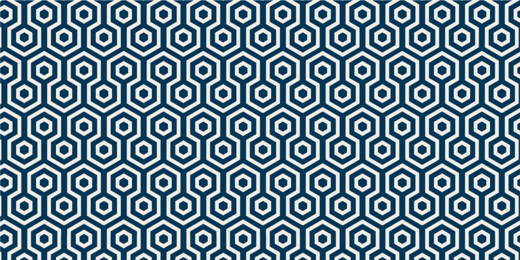 Donkerblauwe hexagons