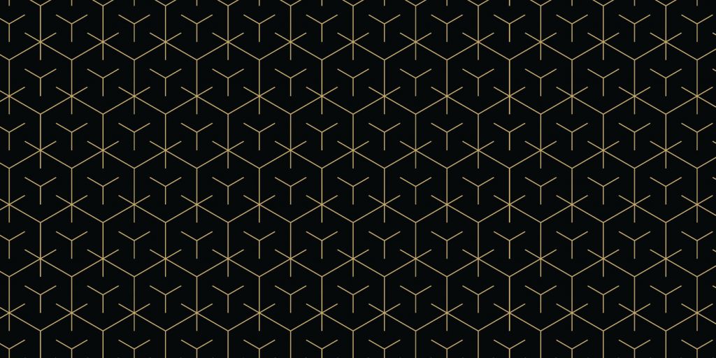 Geometrische hexagons, zwart