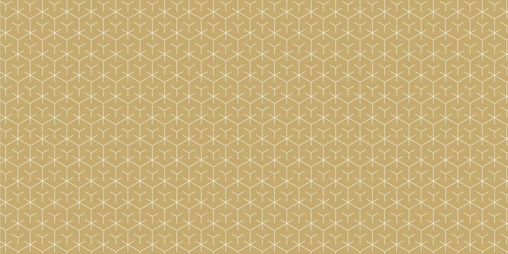 Geometrische hexagons, goud