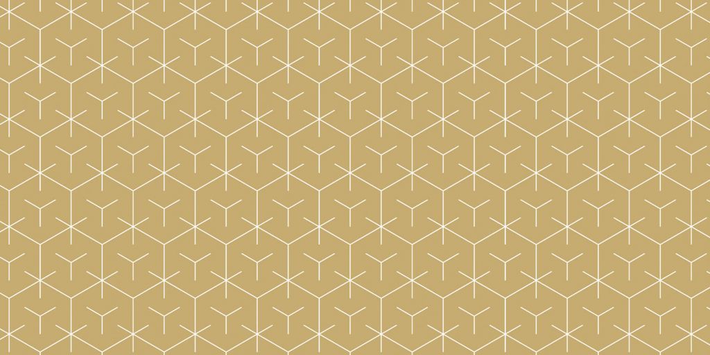 Geometrische hexagons, goud