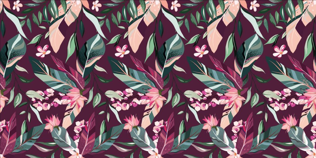 Patroon met bloemen, roze