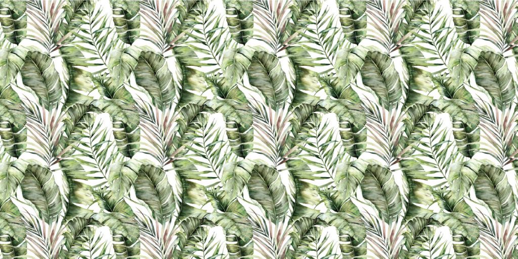 Groene palmbladeren patroon