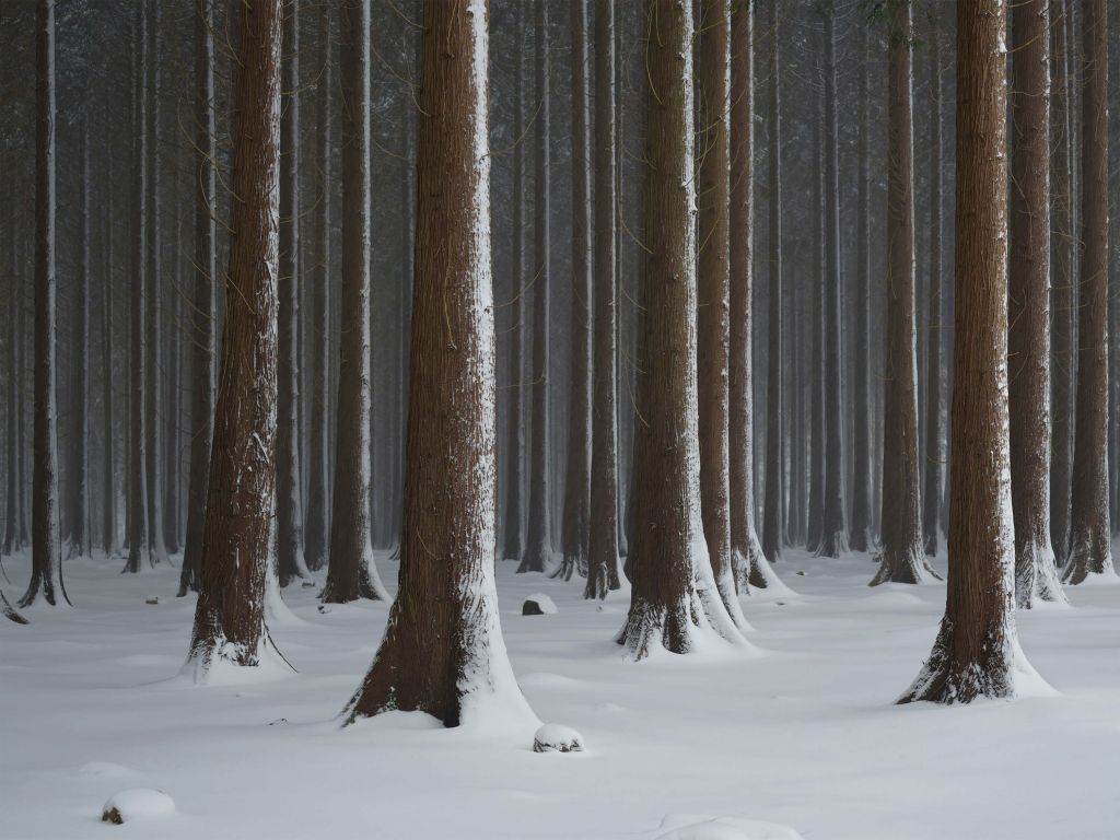 Sneeuw in het bos